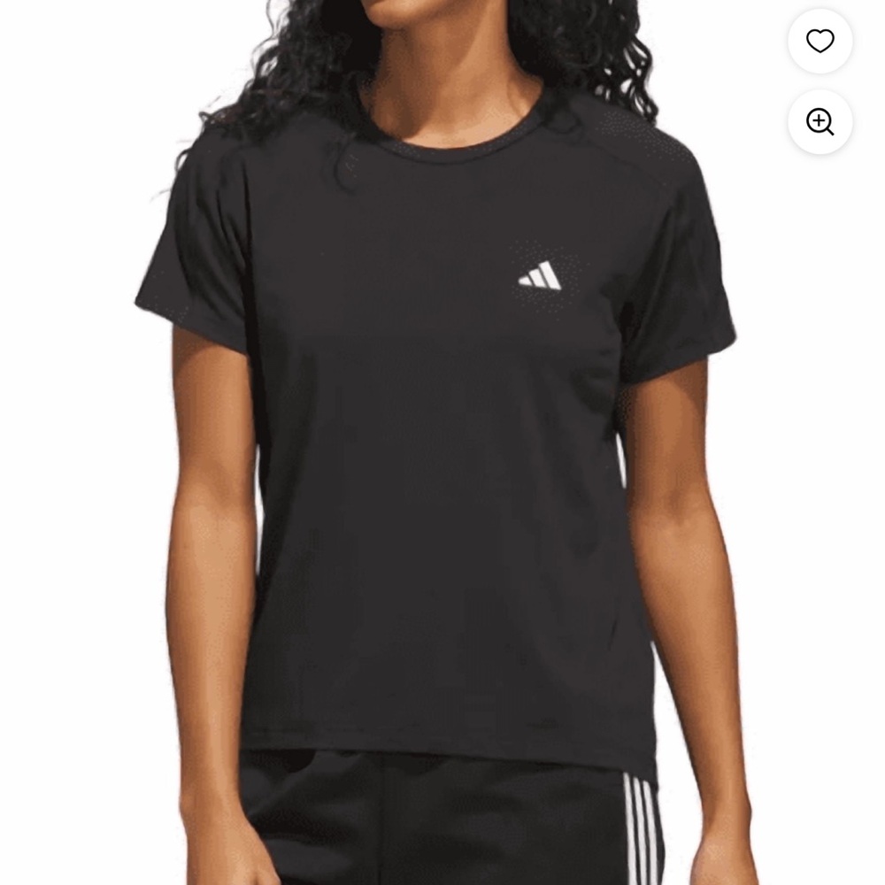 Adidas Active Black Tee with Logo Accent